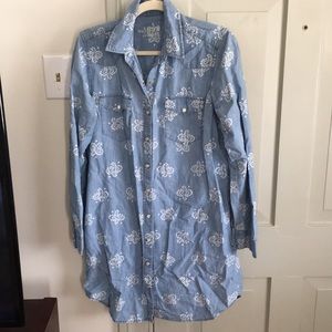 Gap Paisley Denim Dress/Tunic